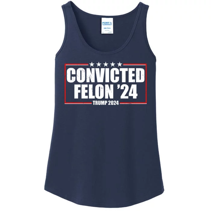 Convicted Felon 24 Trump 2024 Ladies Essential Tank