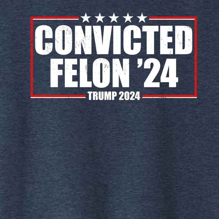 Convicted Felon 24 Trump 2024 Women's Crop Top Tee