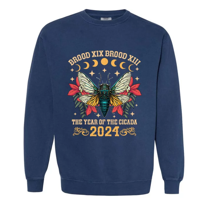 Cicada Fest 2024 Year Of The Cicada Cool Product Garment-Dyed Sweatshirt