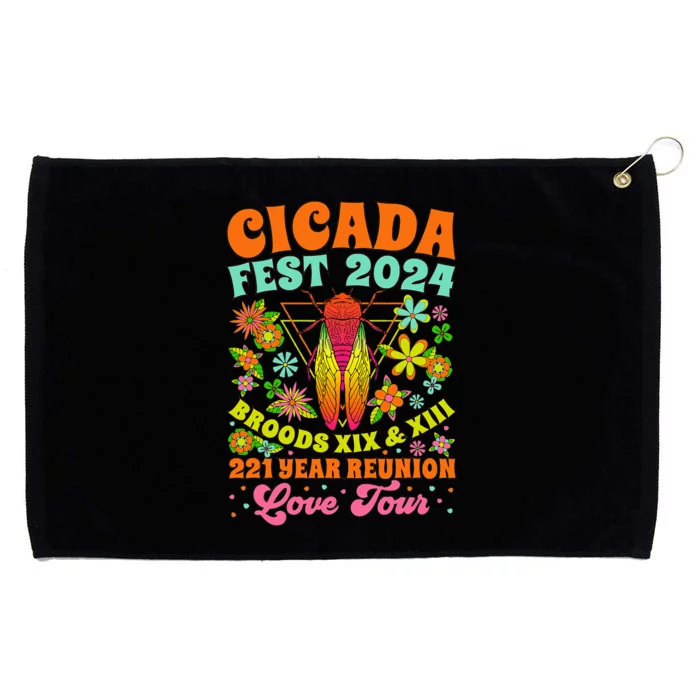 Cicada Fest 2024 Reunion Invasion Brood Xiii Xix Grommeted Golf Towel