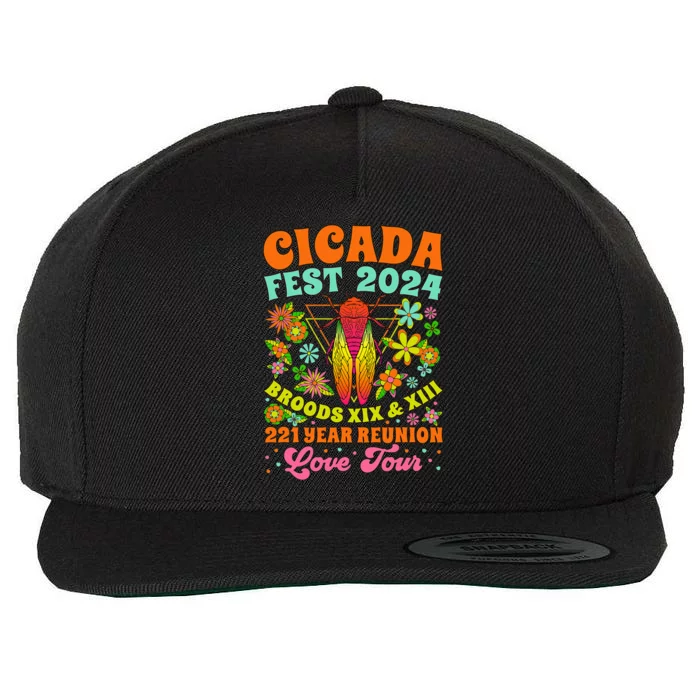 Cicada Fest 2024 Reunion Invasion Brood Xiii Xix Wool Snapback Cap