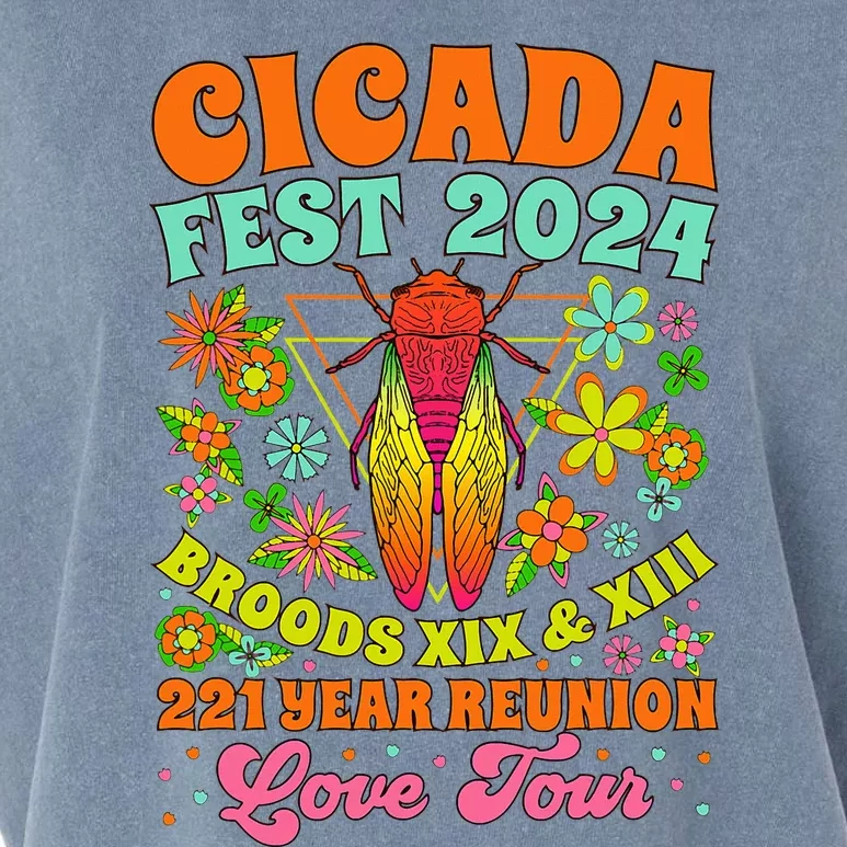 Cicada Fest 2024 Reunion Invasion Brood Xiii Xix Garment-Dyed Women's Muscle Tee