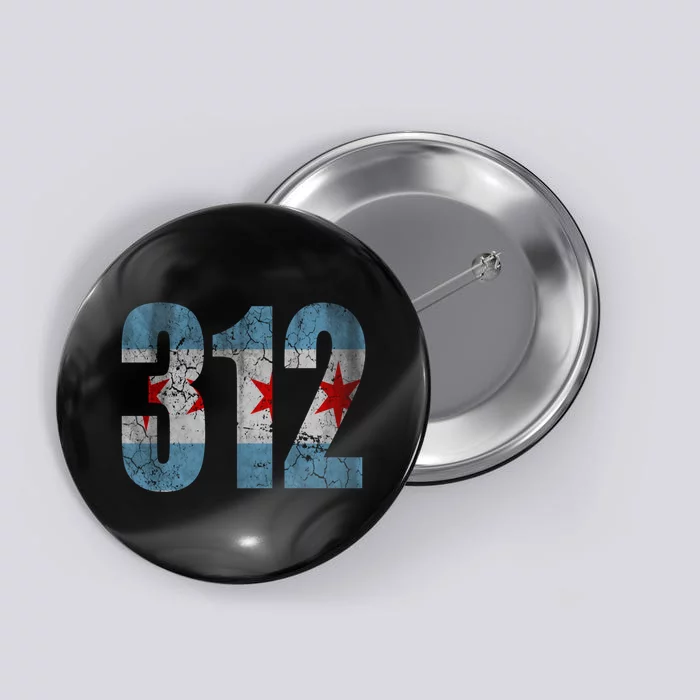 Chicago Flag 312 Button