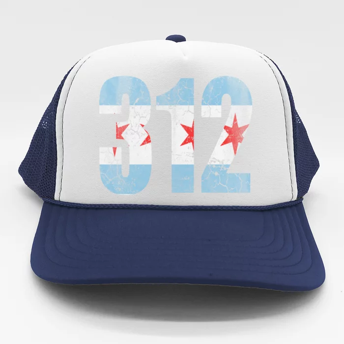 Chicago Flag 312 Trucker Hat