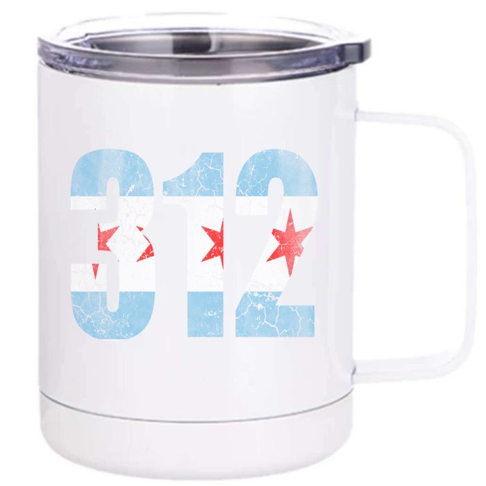 Chicago Flag 312 Front & Back 12oz Stainless Steel Tumbler Cup