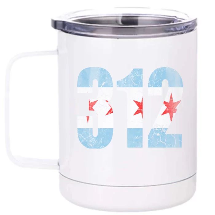 Chicago Flag 312 Front & Back 12oz Stainless Steel Tumbler Cup