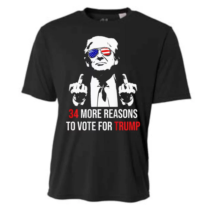 Convicted Felon 34 More Reasons To Vote For Trump Cooling Performance Crew T-Shirt