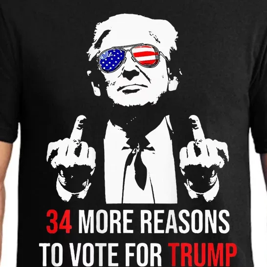 Convicted Felon 34 More Reasons To Vote For Trump Pajama Set