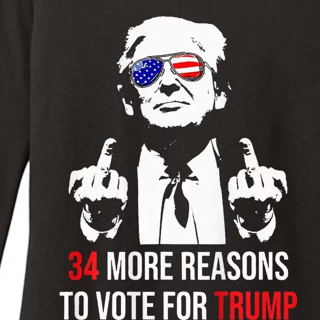 Convicted Felon 34 More Reasons To Vote For Trump Womens CVC Long Sleeve Shirt