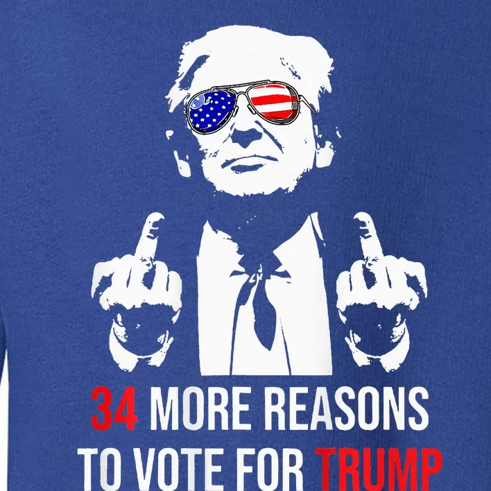 Convicted Felon 34 More Reasons To Vote For Trump Toddler Sweatshirt