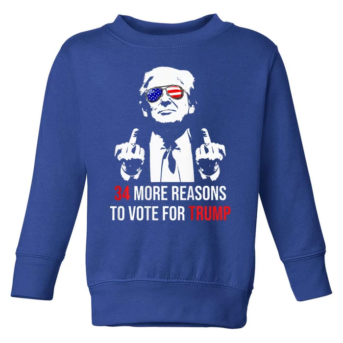 Convicted Felon 34 More Reasons To Vote For Trump Toddler Sweatshirt