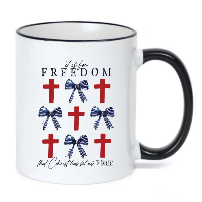 Christian Freedom 4th Of July Black Color Changing Mug