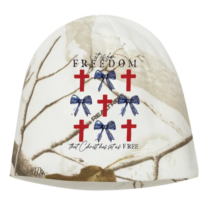 Christian Freedom 4th Of July Kati - Camo Knit Beanie