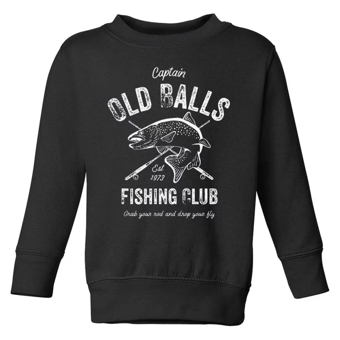 Cute Funny 50th Fishing Birthday 1973 For Old Man Fisherman Toddler Sweatshirt