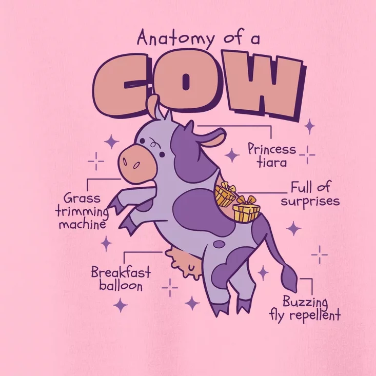 Cow Funny Anatomy Toddler T-Shirt