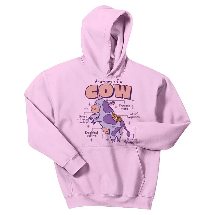 Cow Funny Anatomy Kids Hoodie