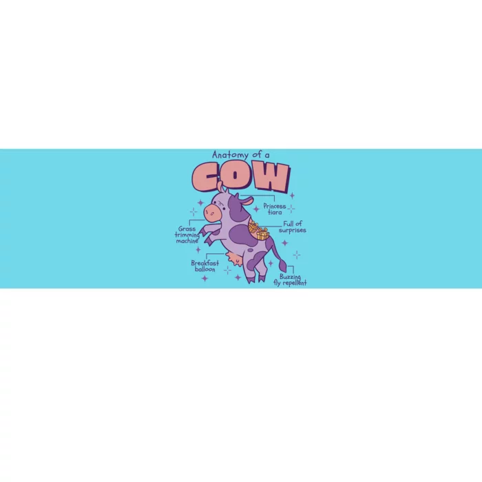 Cow Funny Anatomy Bumper Sticker