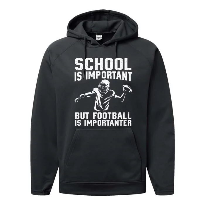 Cute Football Art For American Football Player Performance Fleece Hoodie