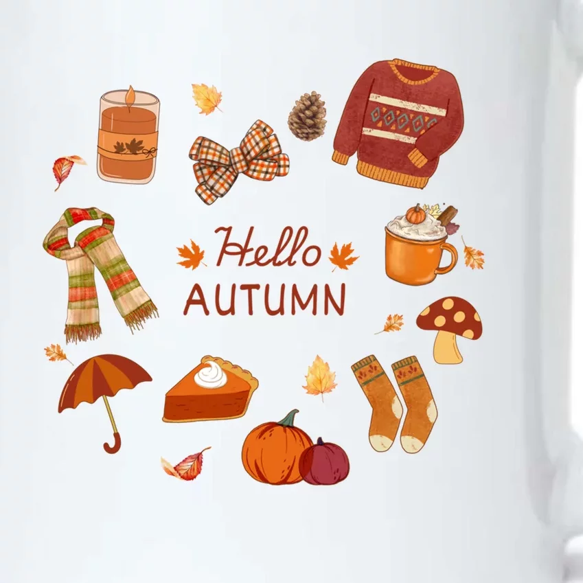 Cute Fall Autumn Little Things Retro Fall Hello Autumn Black Color Changing Mug