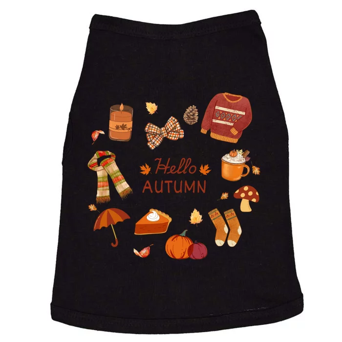 Cute Fall Autumn Little Things Retro Fall Hello Autumn Doggie Tank