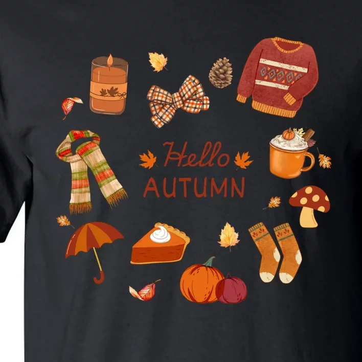 Cute Fall Autumn Little Things Retro Fall Hello Autumn Tall T-Shirt