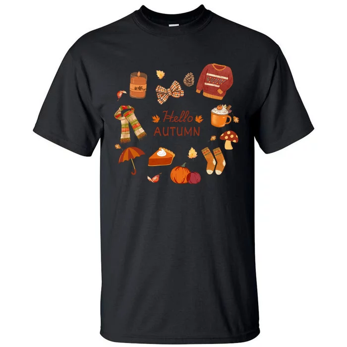 Cute Fall Autumn Little Things Retro Fall Hello Autumn Tall T-Shirt