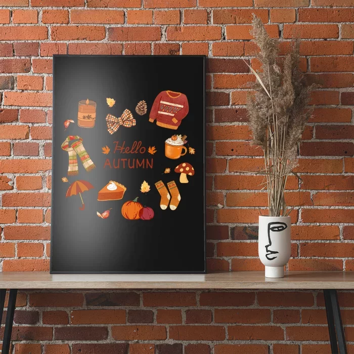 Cute Fall Autumn Little Things Retro Fall Hello Autumn Poster