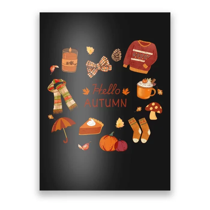 Cute Fall Autumn Little Things Retro Fall Hello Autumn Poster