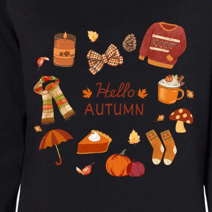 Cute Fall Autumn Little Things Retro Fall Hello Autumn Womens California Wash Sweatshirt