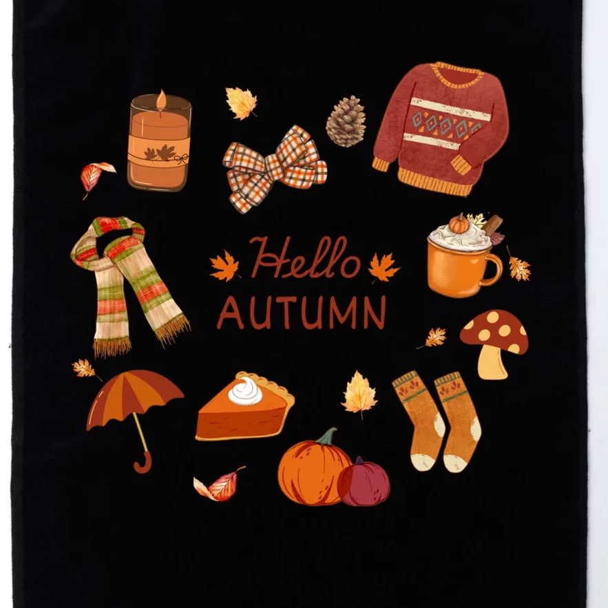 Cute Fall Autumn Little Things Retro Fall Hello Autumn Platinum Collection Golf Towel