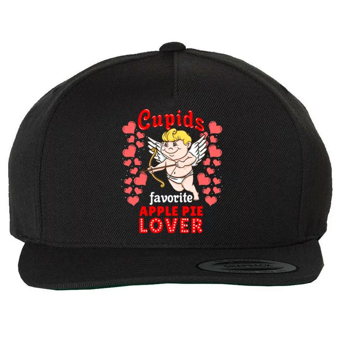 Cupids Favorite Apple Pie Lover Valentines Day Gift Wool Snapback Cap