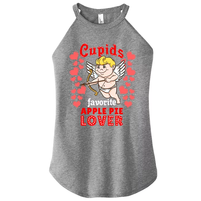 Cupids Favorite Apple Pie Lover Valentines Day Gift Women’s Perfect Tri Rocker Tank