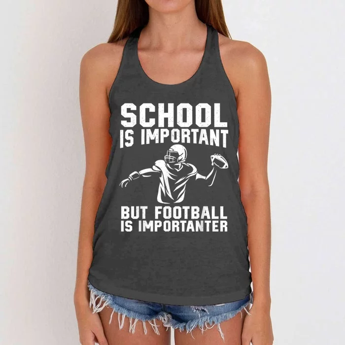 Cute Football Art American Football Player Women's Knotted Racerback Tank