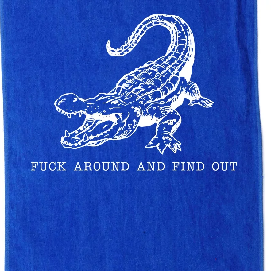 Crocodile Fuck Around And Find Out Platinum Collection Golf Towel