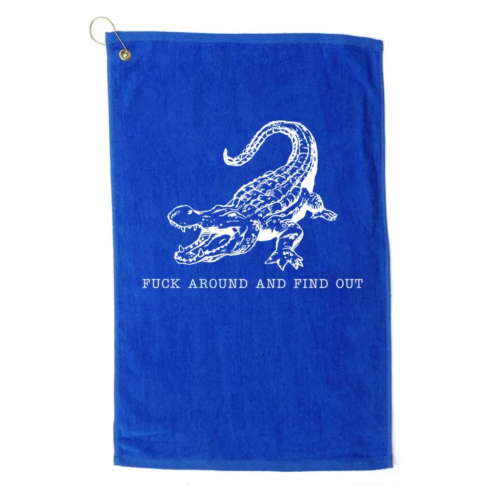 Crocodile Fuck Around And Find Out Platinum Collection Golf Towel