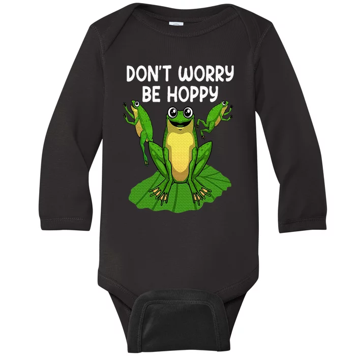 Cool Frog Art For Toad Tadpole Animal Frog Lovers Baby Long Sleeve Bodysuit