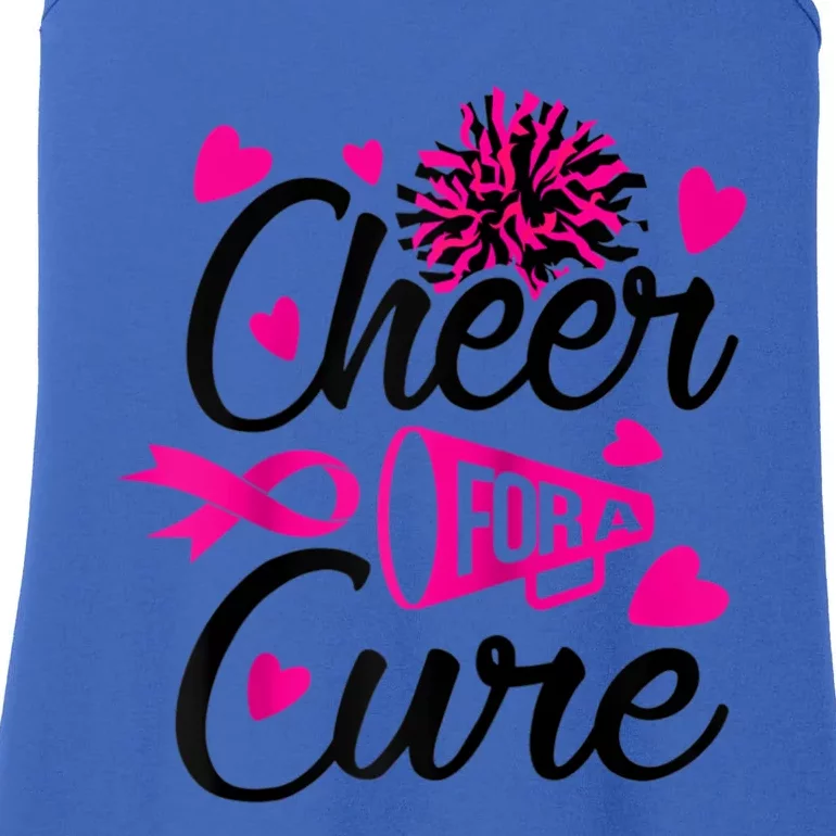 Cheer For A Cure Breast Cancer Awareness Gift Ladies Essential Tank