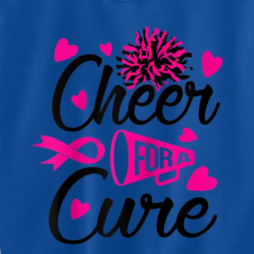 Cheer For A Cure Breast Cancer Awareness Gift Kids Sweatshirt