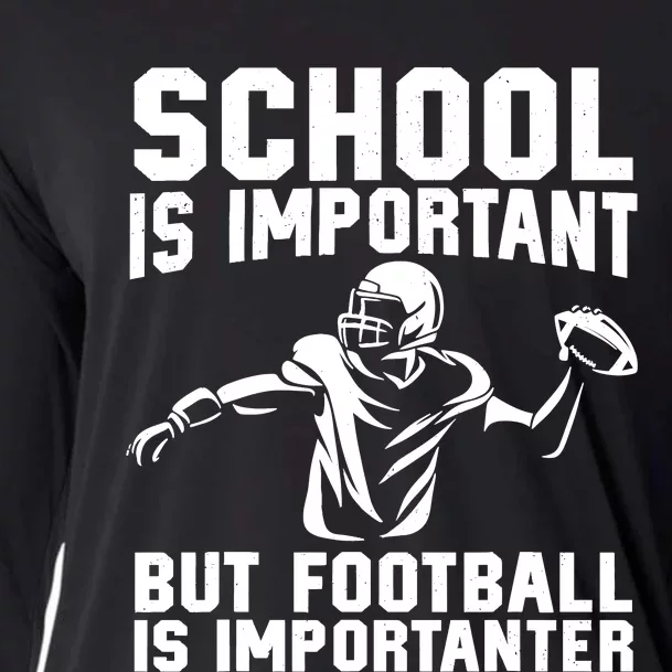 Cute Football Art For American Football Player Cooling Performance Long Sleeve Crew