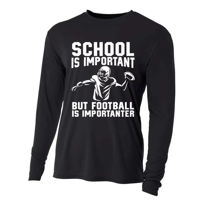 Cute Football Art For American Football Player Cooling Performance Long Sleeve Crew