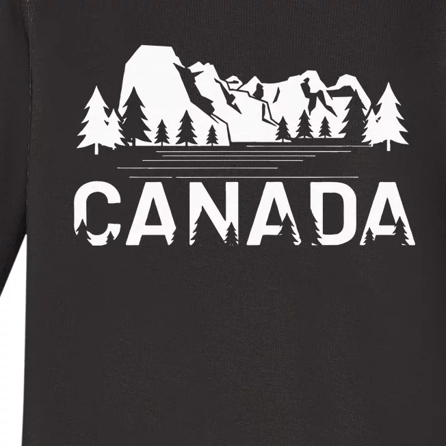 Canada Forest And Mountains Lake Louise Alberta Souvenir Baby Long Sleeve Bodysuit