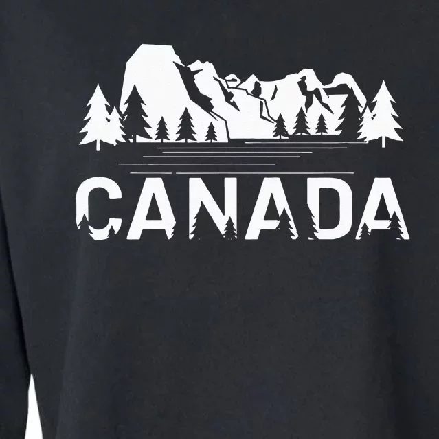 Canada Forest And Mountains Lake Louise Alberta Souvenir Cropped Pullover Crew