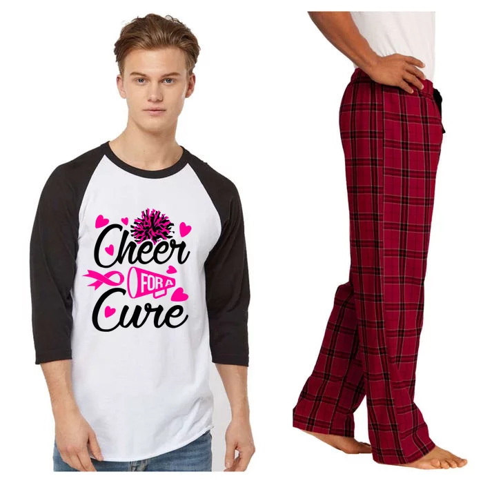 Cheer For A Cure Breast Cancer Awareness Raglan Sleeve Pajama Set