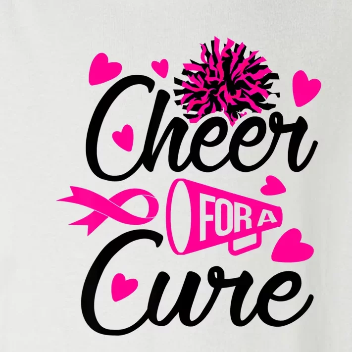 Cheer For A Cure Breast Cancer Awareness Toddler Long Sleeve Shirt