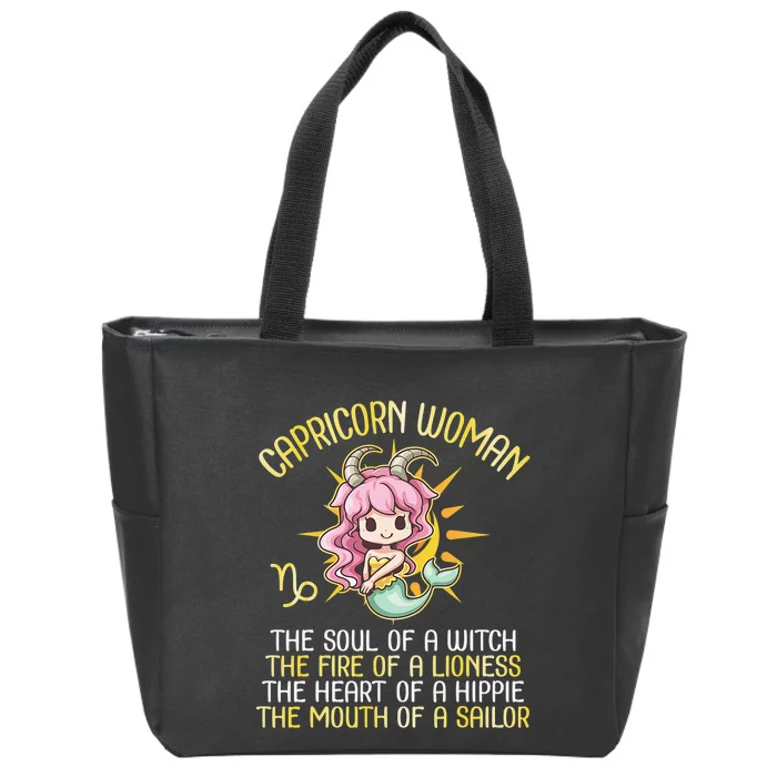 Capricorn for  Astrology birthday Capricorn Zip Tote Bag