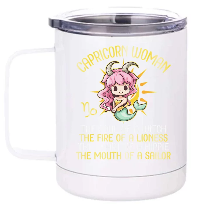 Capricorn for  Astrology birthday Capricorn Front & Back 12oz Stainless Steel Tumbler Cup