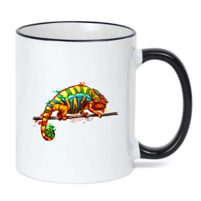 Chameleon From A Splash Black Color Changing Mug