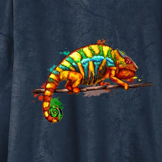 Chameleon From A Splash Hooded Wearable Blanket