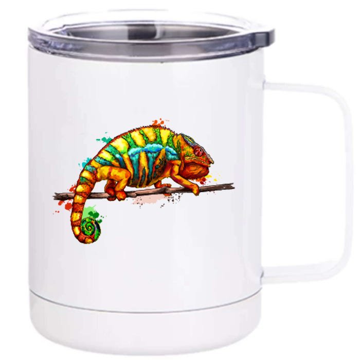 Chameleon From A Splash Front & Back 12oz Stainless Steel Tumbler Cup