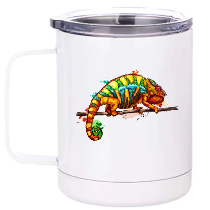 Chameleon From A Splash Front & Back 12oz Stainless Steel Tumbler Cup